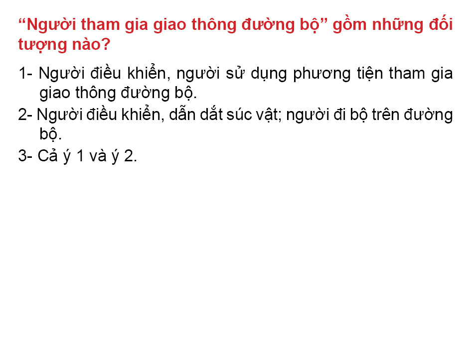 Khái niệm '' Đường chính'' được hiểu thế nào là đúng?